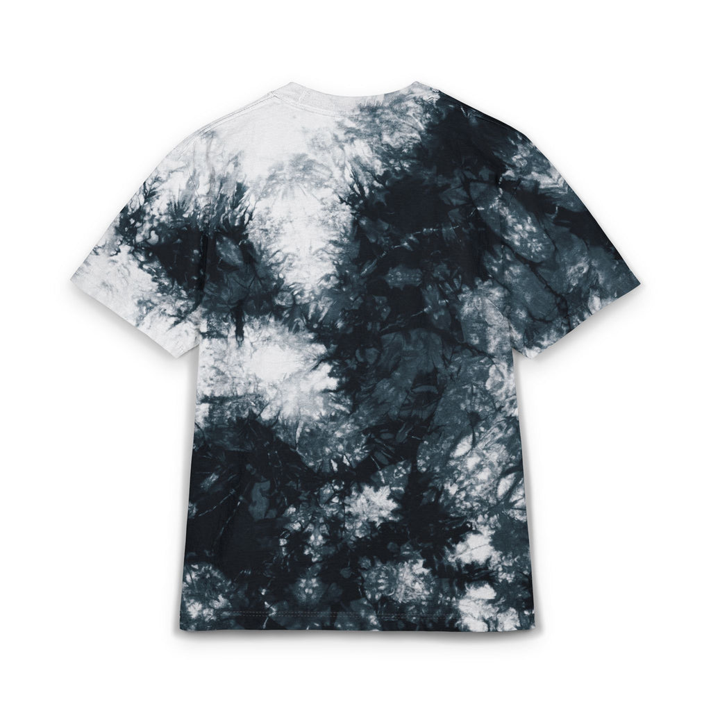Nice Try Tie-Dye T-Shirt — Black & White Star Embroidery
