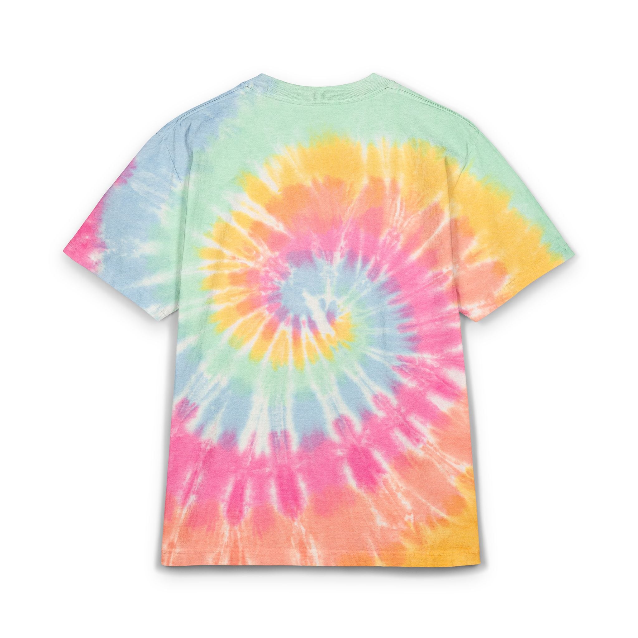 Nice Try Tie-Dye T-Shirt — Black & White Star Embroidery