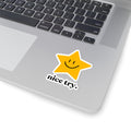 Nice Try Star Sticker — Funny Smiley Vinyl Kiss-Cut Sticker for Laptops & Water Bottles