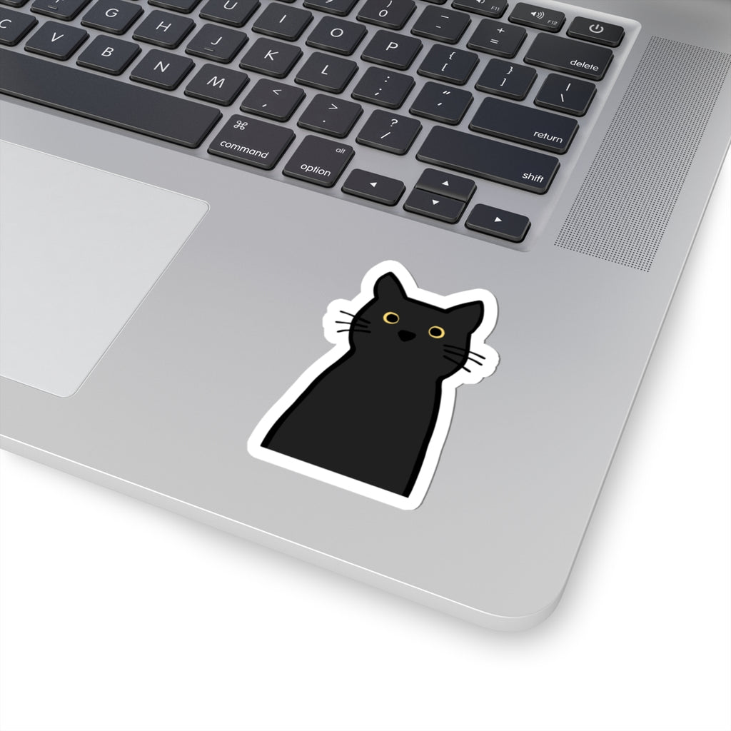 Nubbin Kiss-Cut Sticker — Cute Minimal Cat Decal for Laptops & Journals