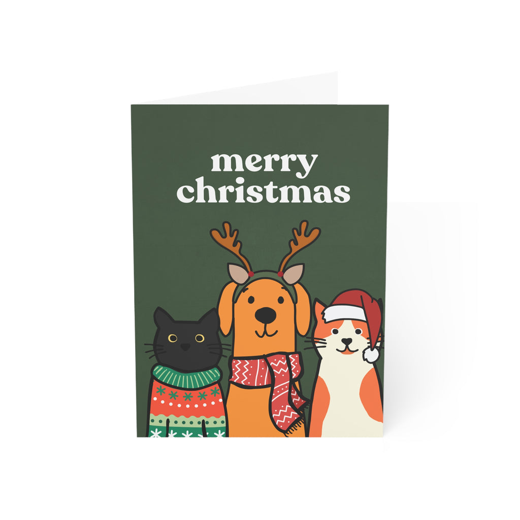 Three Best Friends Christmas Card (UK) (Set of 1/10/30/50)