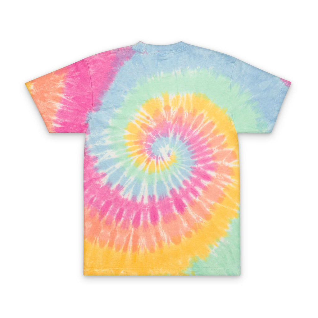 Nice Try Tie-Dye T-Shirt — Black & White Star Embroidery