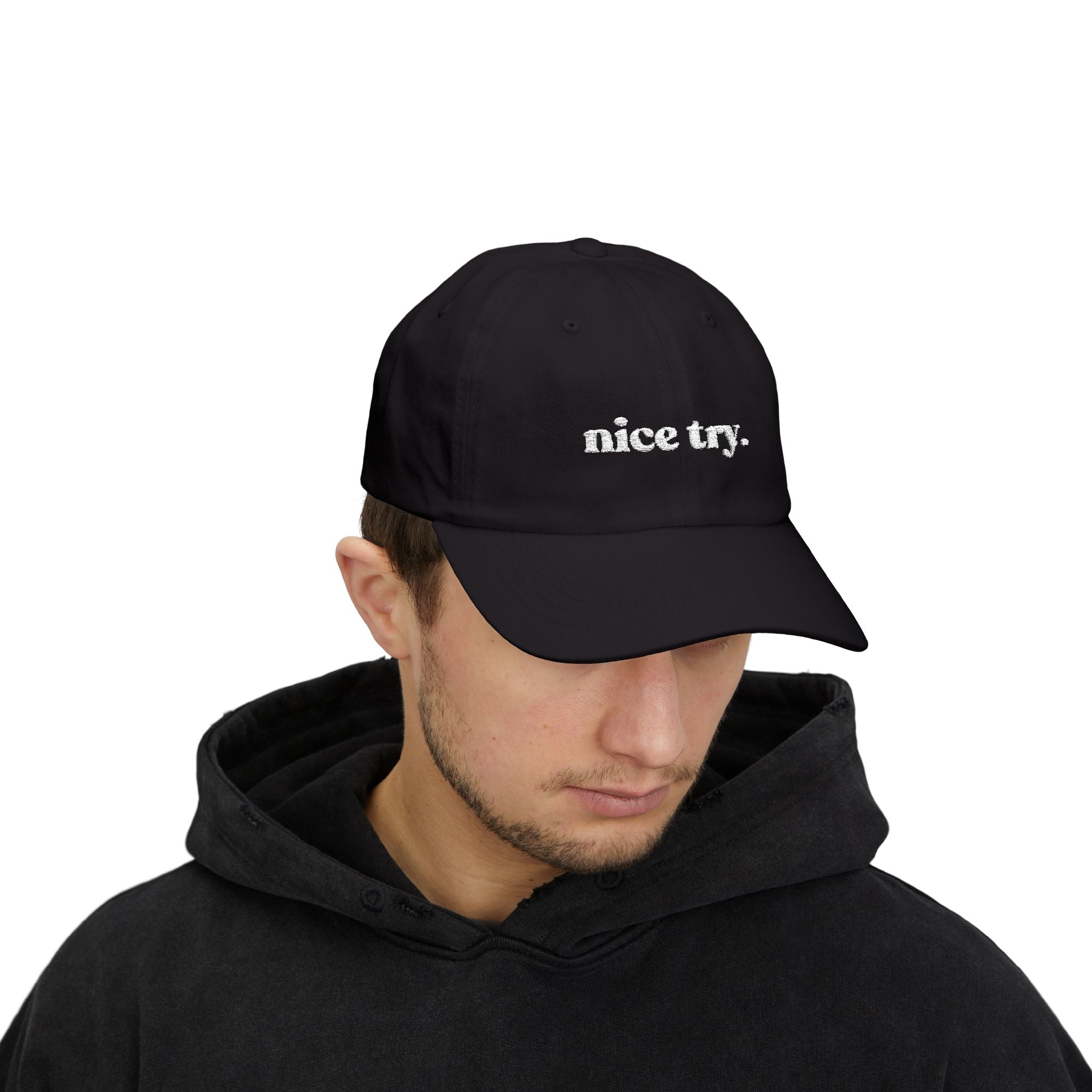 Nice Try Dad Cap - Embroidered Casual Baseball Hat
