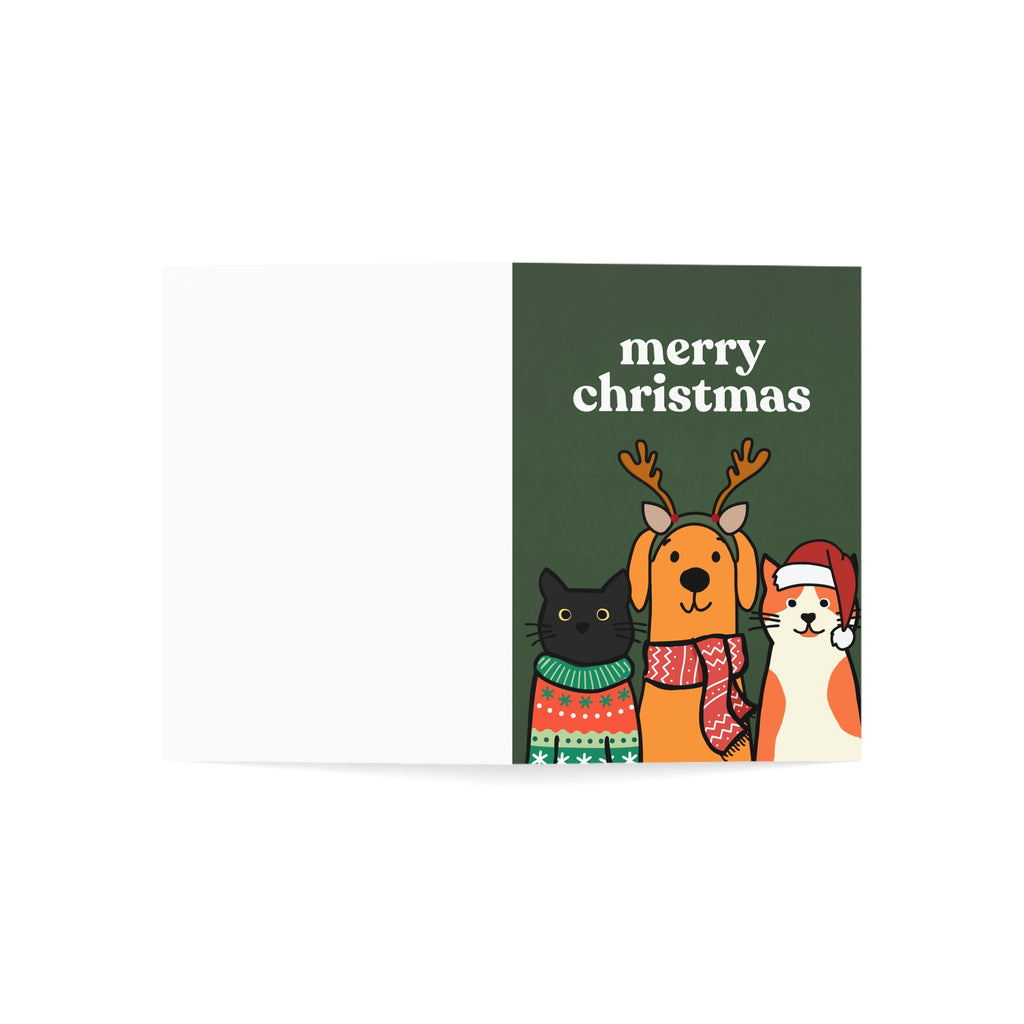 Three Best Friends Greeting Card — Holiday Card (Set of 1/10/30/50)