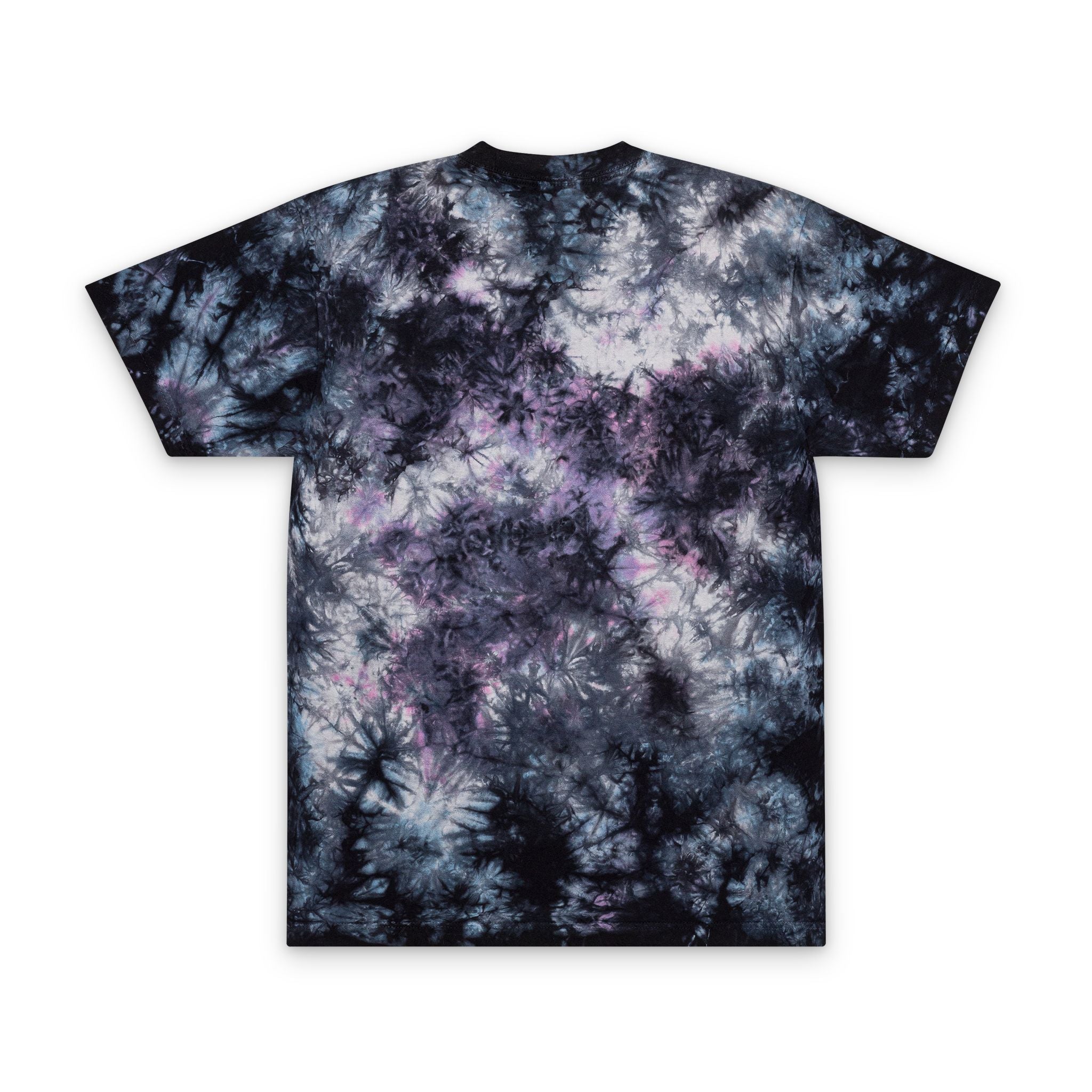 Nice Try Tie-Dye T-Shirt — Black & White Star Embroidery