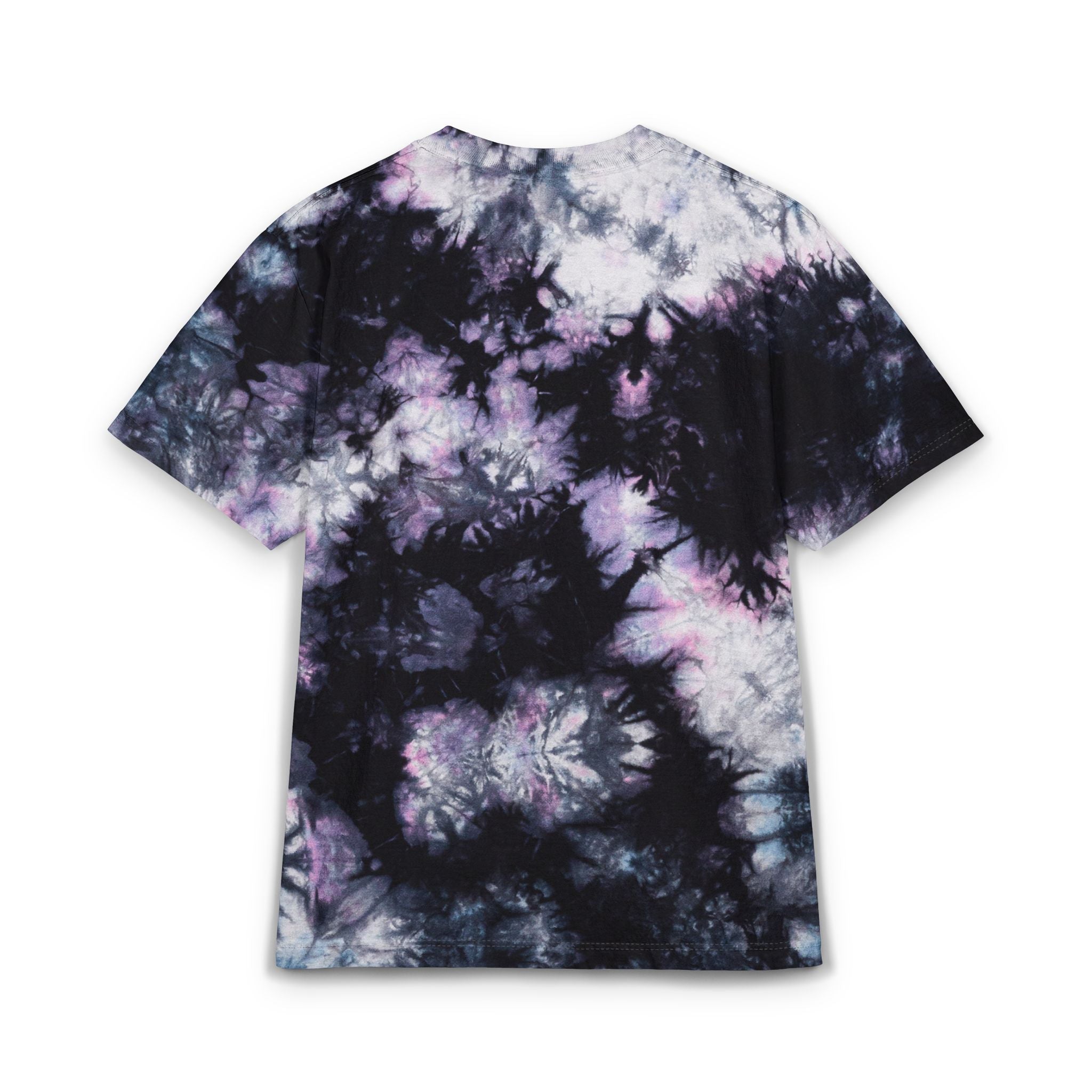 Nice Try Tie-Dye T-Shirt — Black & White Star Embroidery