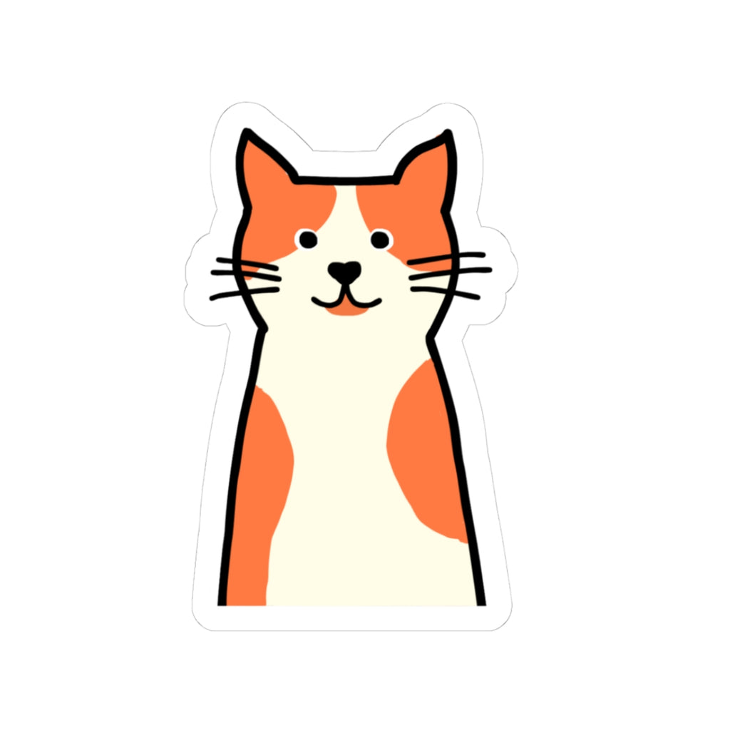 Kevin the Cat Kiss-Cut Sticker — Cute Laptop & Water Bottle Decal
