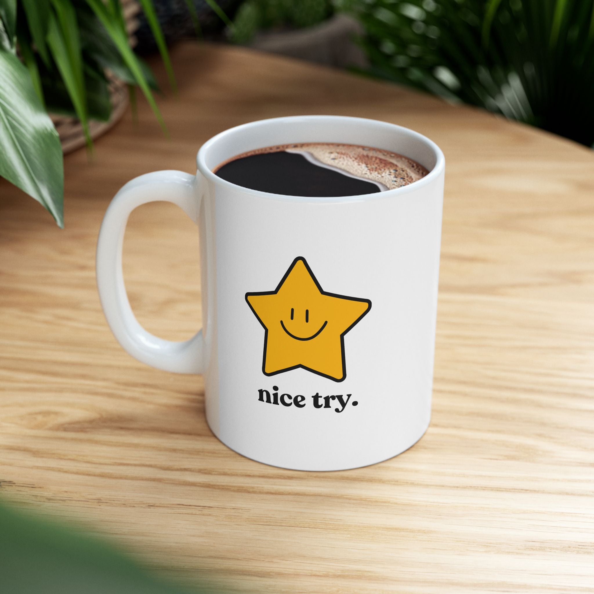 Nice Try Icon Mug (Global) | Ceramic Mug, 11oz