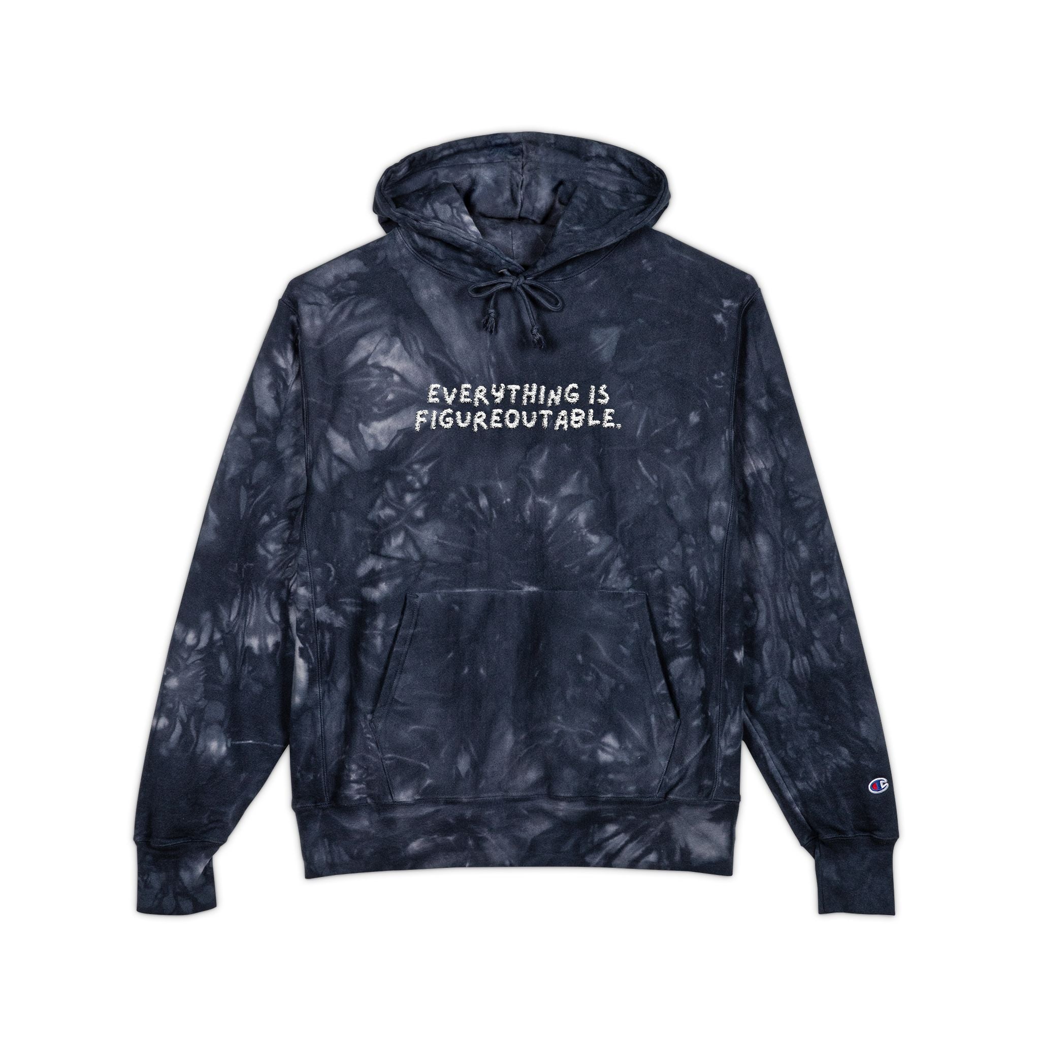 Everything is Figureoutable Tie Dye Embroidered Hoodie