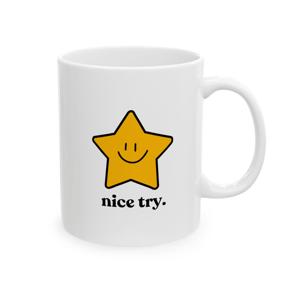 Nice Try Icon Mug (Global) | Ceramic Mug, 11oz
