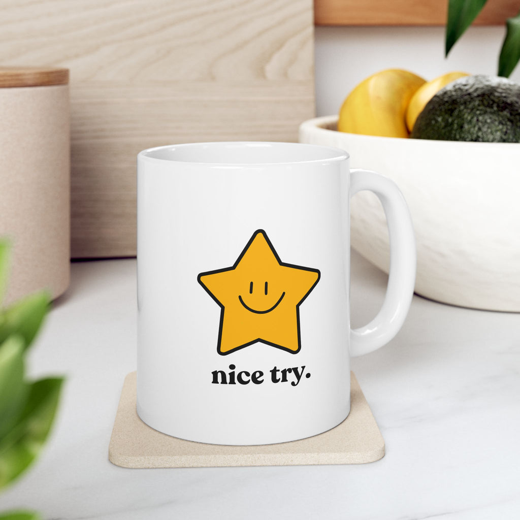 Nice Try Icon Mug (Global) | Ceramic Mug, 11oz