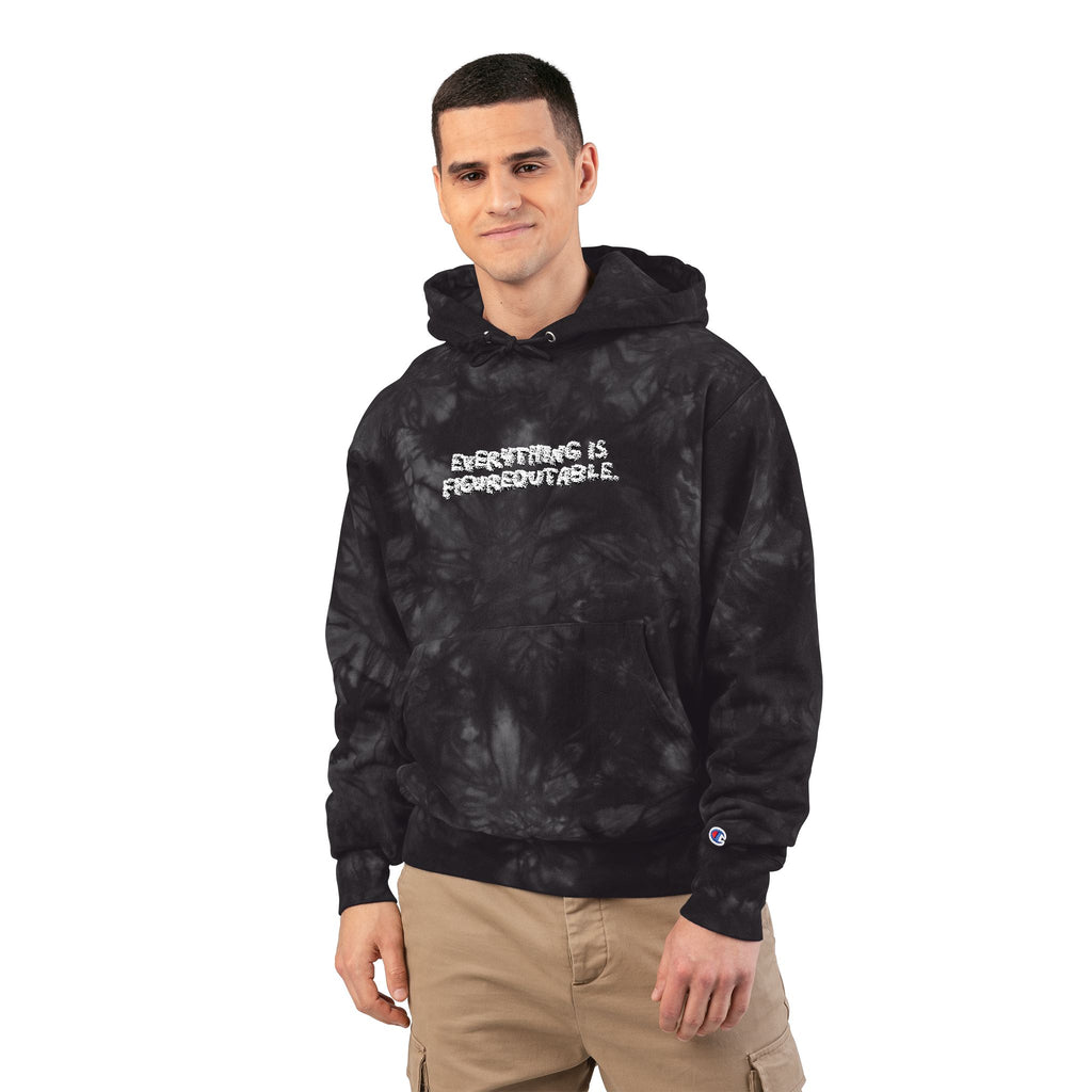 Everything is Figureoutable Tie Dye Embroidered Hoodie