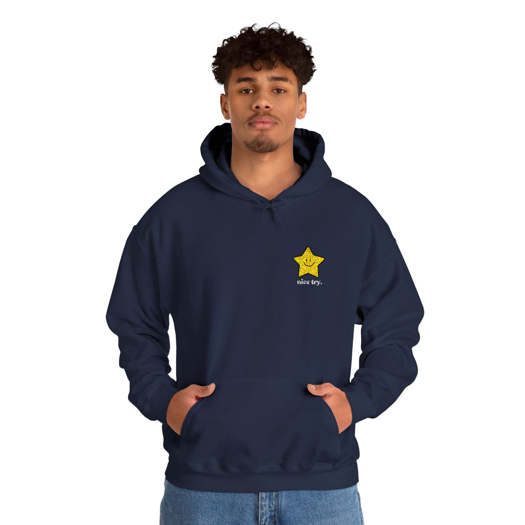 Nice Try Embroidered Heavy Blend Hoody